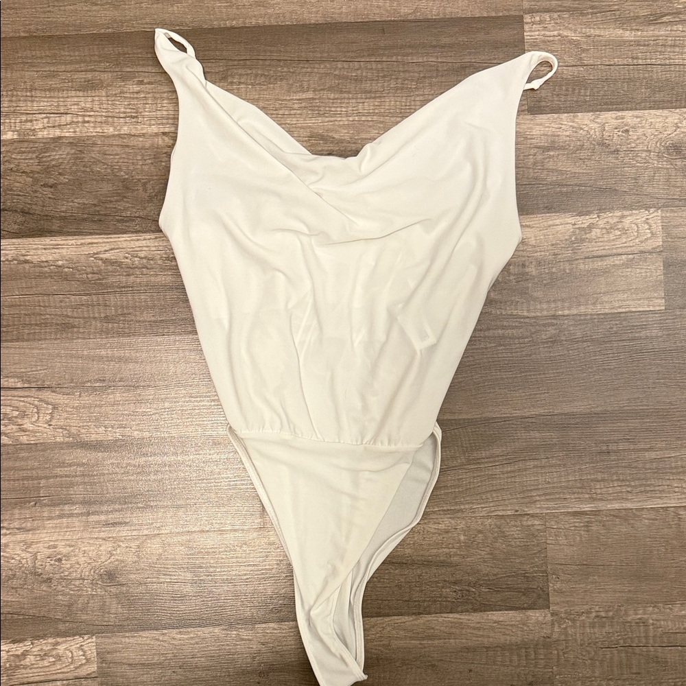 Zara Cream Cowl Neck Bodysuit - Size Small